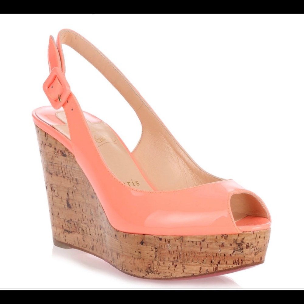 CHRISTIAN LOUBOUTIN flamingo wedge sandal